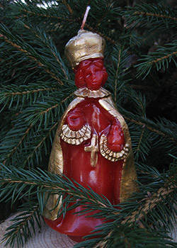 Vánoční svíčka Pražské Jezulátko - čelní pohled