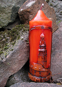 Svíčka Český Krumlov - čelní pohled